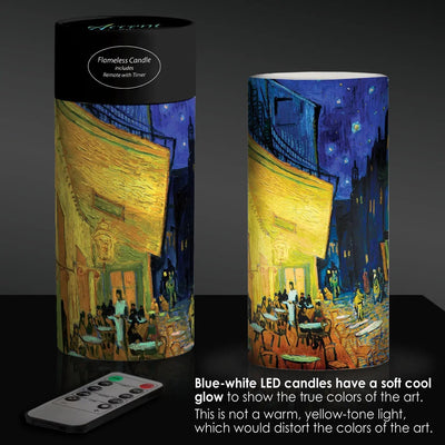 18cm LED Flameless Wax Candle - van Gogh "Café Terrace"-Chefs Bazaar