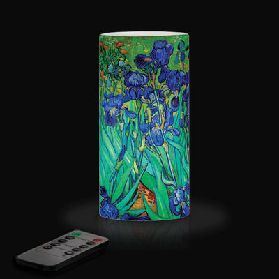 18cm LED Flameless Wax Candle-van Gogh "Irises"-Chefs Bazaar