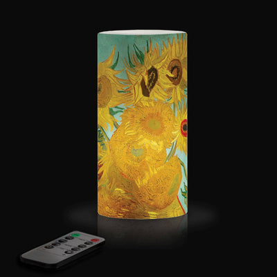 18cm LED Flameless Wax Candle-van Gogh "Sunflowers"-Chefs Bazaar