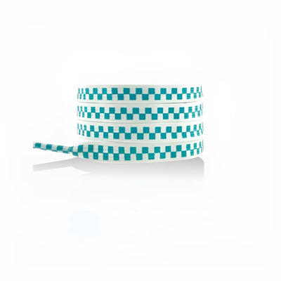 3D Checkerboard Flat Shoelace-Colour Mint-Size 140cm-Chefs Bazaar