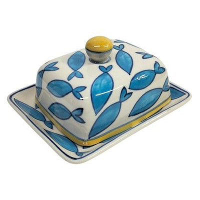 Butter Dish Fish-Material Ceramic-Size 17cm x 14cm-Chefs Bazaar