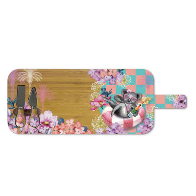 Large Bamboo Grazing Board with Knives Koala Pool Party-Size 55cm x 20cm-Material Bamboo-Chefs Bazaar