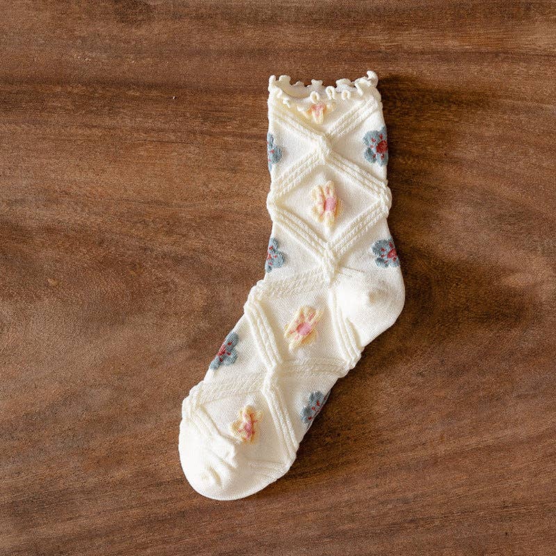Flora Edge Socks