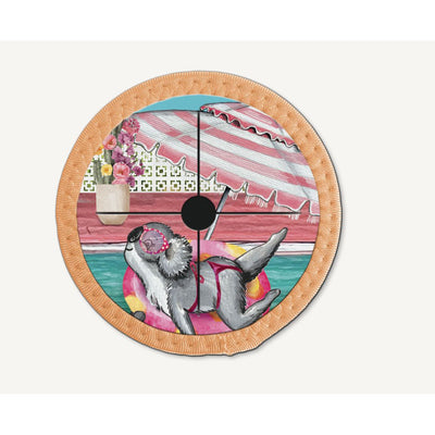 Wine Glass Coaster Koala Pool Party-Size 6.5cm diameter-Chefs Bazaar