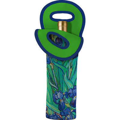 van Gogh "Irises" Single Wine Bottle Tote-Size 35cm x 17.5cm-Holds a single 750ml bottle-Chefs Bazaar