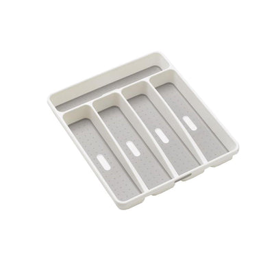 Madesmart 5-Compartment Mini Cutlery Tray with Grip Base - White-Donaldsons-Chefs Bazaar