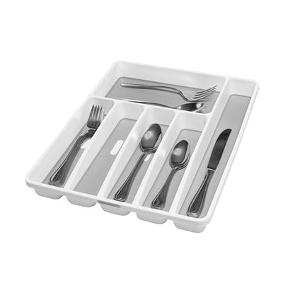 Madesmart 6-Compartment Basic Cutlery Tray - White-Donaldsons-Chefs Bazaar