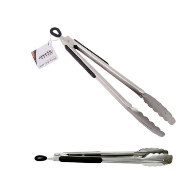 Appetito Stainless Steel Tongs 30cm-Chefs Bazaar