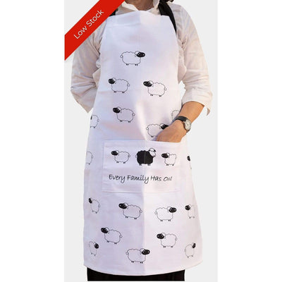 Apron Black Sheep EFHO-100% Cotton-Size 60cm x 90cm-Front pockets-Chefs Bazaar