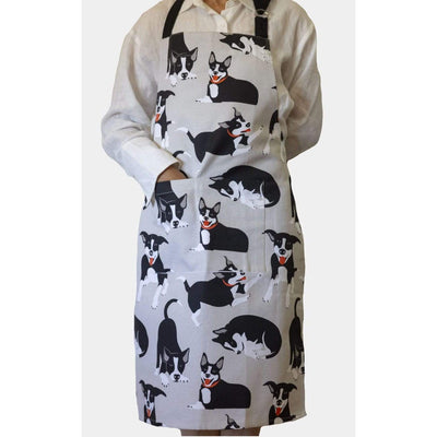 Apron Farm Dog-100% Cotton-Large front pockets-Size 60cm x 90cm-Chefs Bazaar