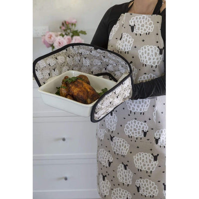 Apron Grey Sheep-100% Cotton-Large front pockets-Size 60cm x 90cm-Chefs Bazaar