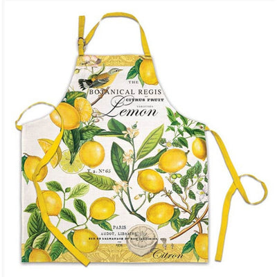 Lemon Basil Kitchen Apron-100% Cotton-Chefs Bazaar