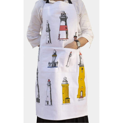 Apron Lighthouse-100% Cotton-Large front pockets-Size 60cm x 90cm-Chefs Bazaar