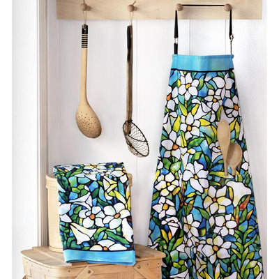 Cotton Apron-Louis C Tiffany Lilies-Modgy-Chefs Bazaar