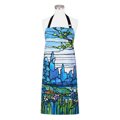 Cotton Apron-Louis C. Tiffany Iris Landscape-Modgy-Chefs Bazaar