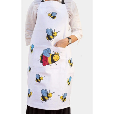 Apron Queen Bee-100% Cotton-Large front pockets-Size 60cm x 90cm-Chefs Bazaar