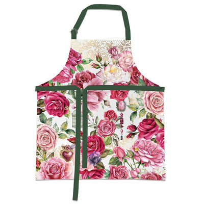 Apron Royal Rose Michel Design Works-Size 69.8 x 80cm-Material 100% Cotton-Chefs Bazaar