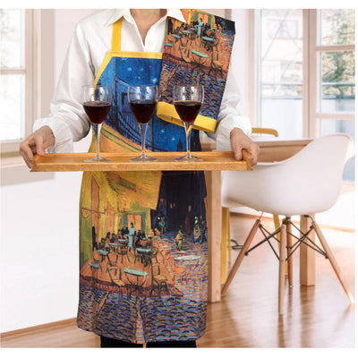 Cotton Apron Van Gogh Café Terrace at Night-Size 83cm x 68cm-Material Cotton-2 pockets-Chefs Bazaar