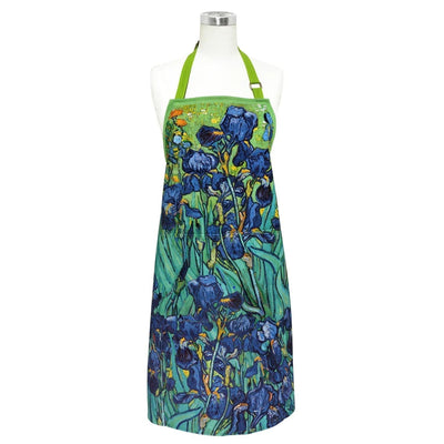 Cotton Apron Van Gogh Irises-Size 83cm x 68cm-Material Cotton- -Chefs Bazaar