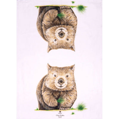 Bush Buddies Wombat Kitchen Towel-100% Cotton-Size 70cm x 50cm x 0.2cm-Chefs Bazaar