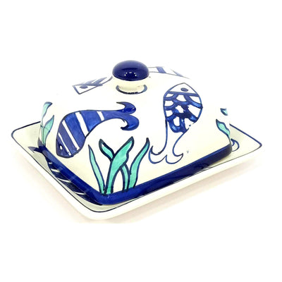 Butter Dish Fish Design-Material Ceramic-Size 17cm x 14cm-Chefs Bazaar