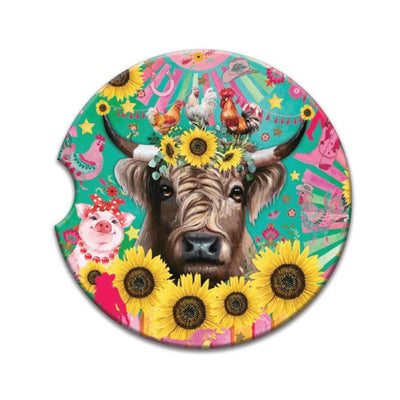 Car Coaster - Carnival Cow - Chefs Bazaar
