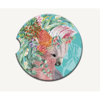 Car Coaster Galah-Size 6.5cm-Material Ceramic-Chefs Bazaar