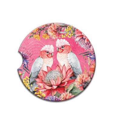 Car Coaster - Pretty Pink Galahs - Chefs Bazaar