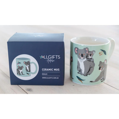 Ceramic Mug Koalas-Dishwasher and microave safe-Gift boxed-Chefs Bazaar