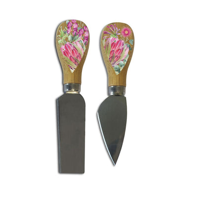 Cheese Knives with Bamboo Handles Blush Beauty--2 Cheese Knives-Chefs Bazaar