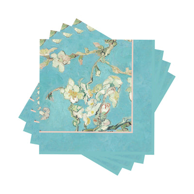 Cocktail Beverage Napkins-van Gogh "Almond Blossom"-20 Triple Ply Napkins-Chefs Bazaar 