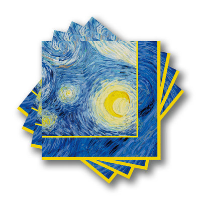 Cocktail Beverage Napkins - van Gogh "Starry Night"-20 Triple Ply Napkins-Chefs Bazaar