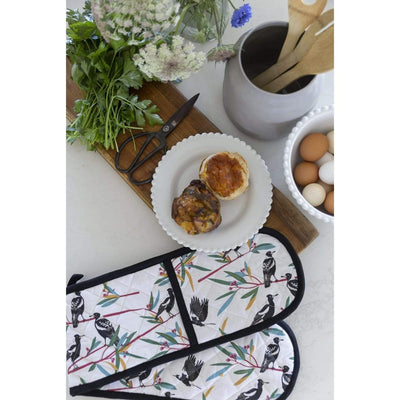 Double Oven Glove - Magpies-Allgifts Australia-Chefs Bazaar