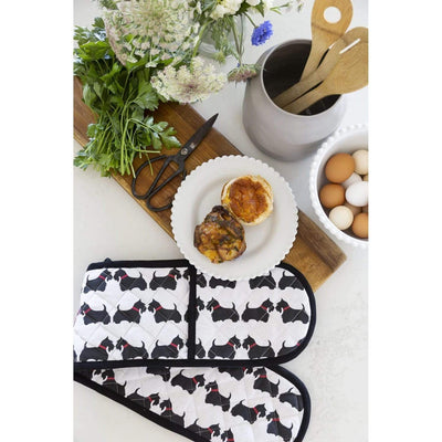 Double Oven Glove-Scottie Dogs-100% Cotton-Chefs Bazaar