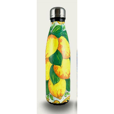 Drink Bottle 500ml Lemons-Stainless Steel-BPA free-Chefs Bazaar