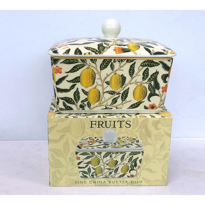 Fruits Fine China Butter Dish – William Morris Design - Chefs Bazaar