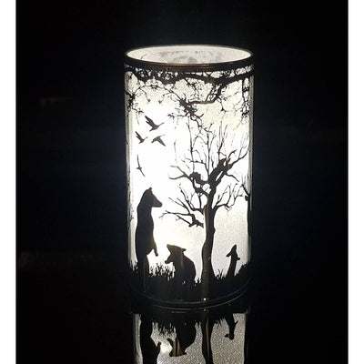 GIass Twinklers Animals LED Lamp-Size 8cm x 16cm-Laser etched metallic finish-Chefs Bazaar