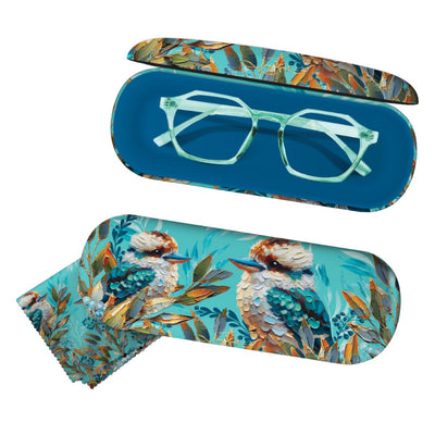 Glasses Case Charming Kookaburra-Microfibre lens cloth included-Chefs Bazaar