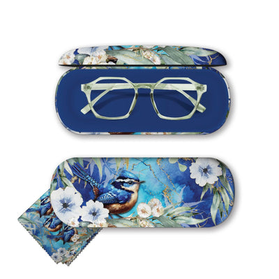 Glasses Case Cheeky Wrens-Microfibre lens cloth included-Chefs Bazaar