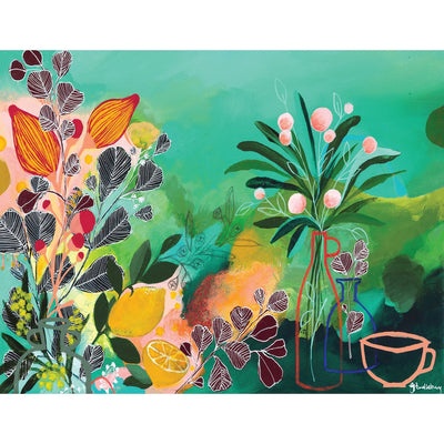 Hardback Placemat Le Citron-Size 35cm x 27cm-Crafted from lacquered cork board-Set of four-Chefs Bazaar