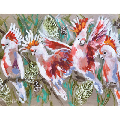 Hardback Placemat Lilli Rock - Major Mitchells and Banksia - Chefs Bazaar