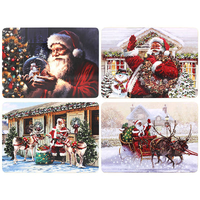 Macneil Jolly Santa Placemats Set of 4 - Chefs Bazaar