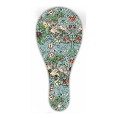 Melamine Spoon Rest - Strawberry Thief Aqua - Chefs Bazaar
