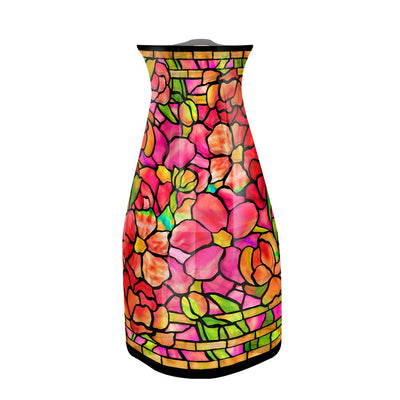 Modgy Expandable Vase Louis C. Tiffany Pink Peony-Size 26cm x 16cm-Material BPA free plastic-Chefs Bazaar