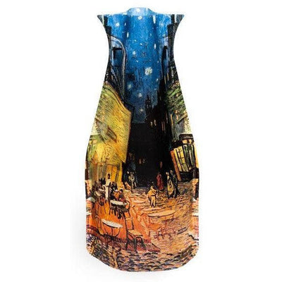 Modgy Expandable Vase Van Gogh Café Terrace at Night-Size 26cm x 16cm-Material BPA free plastic-Chefs Bazaar