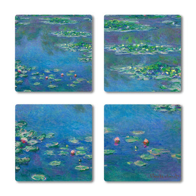 Monet "Water Lilies" Coasters-Size 10cm x 10cm-Material Ceramic-Chefs Bazaar