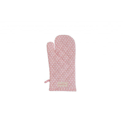 Oven Glove Polka Dot Pink - Chefs Bazaar