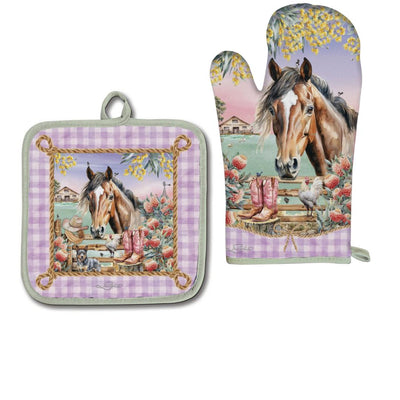 Oven Mitt Pot Holder - Country Dusk - Chefs Bazaar
