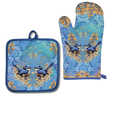 Oven Mitt Pot Holder - Royal Wrens - Chefs Bazaar