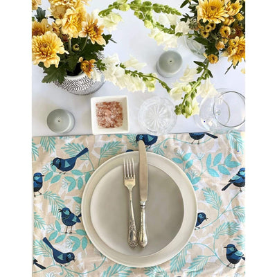 Placemats - Blue Wren (Set of 4)-Allgifts Australia-Chefs Bazaar